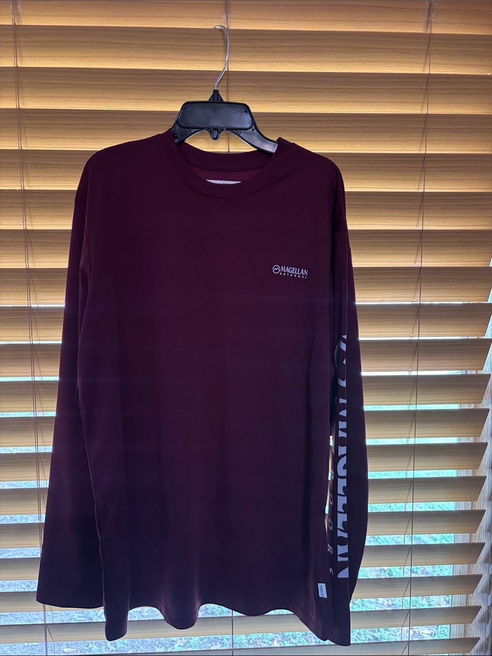 Magellan Outdoors Men's Long-Sleeve Performance Shirt - Deep Burgundy